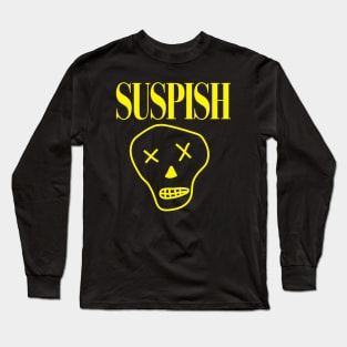 Bailey Sarian Suspish Yellow Skull Long Sleeve T-Shirt